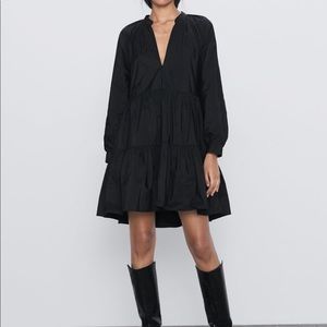 ❌SOLD❌ ZARA Taffeta Mini Black Dress